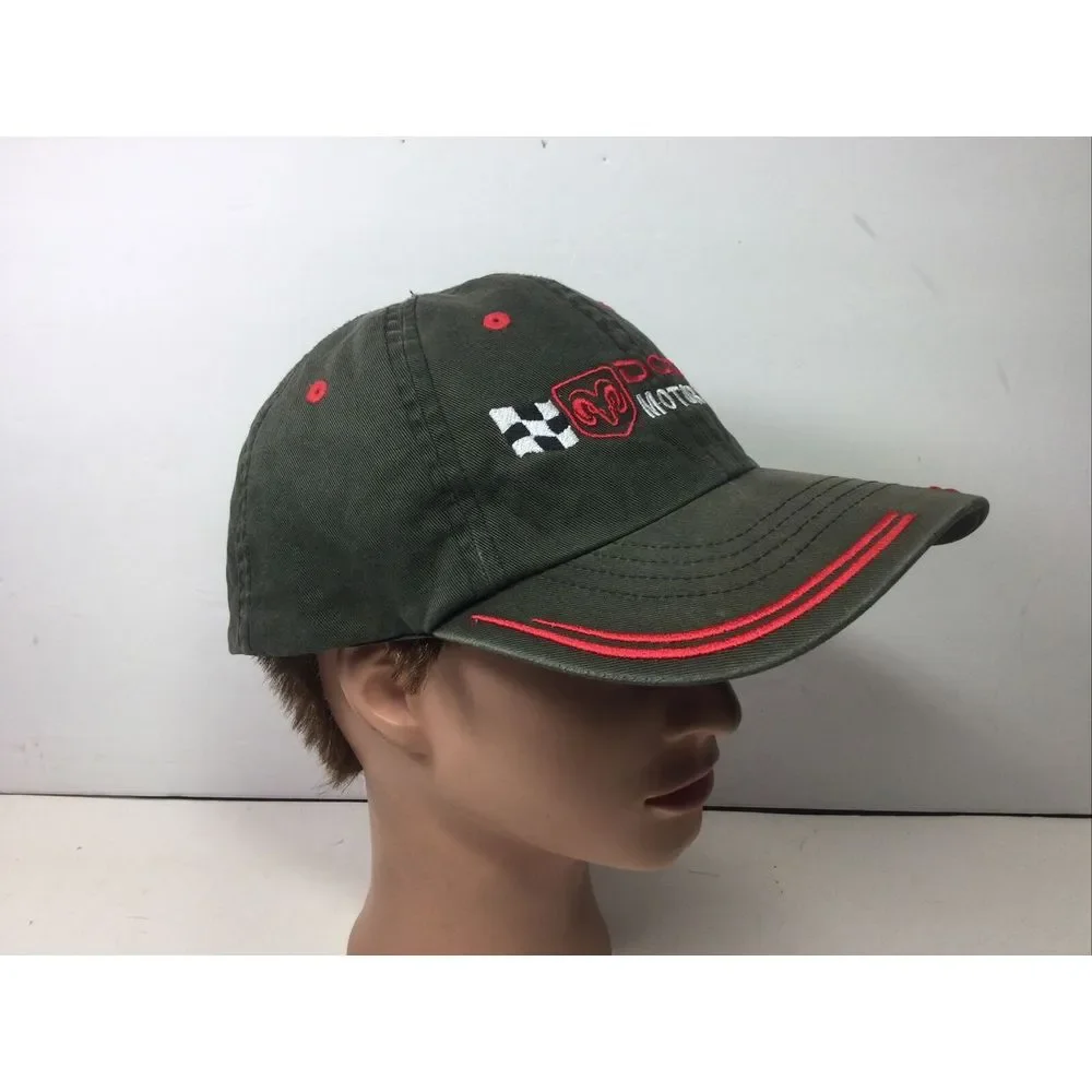 Dodge Ram Motorsport Hat khaki Gray Cap NASCAR Strap Back One Size - Picture 4 of 7